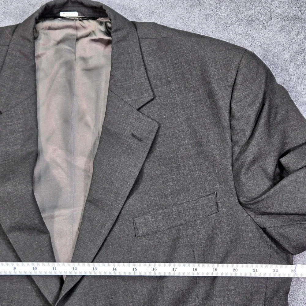 Jos. A. Bank Suit Jacket Mens 46L Charcoal Gray Good 100% Wool 2-Button‎ Blazer